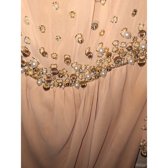 Vintage Victoria Royal Size 12 Beads and Pearl Evening Gown Formal Elegant - Picture 5 of 16